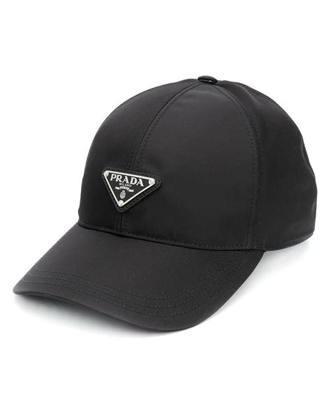 prada black with tags cappuccio baseball cap|Prada hat farfetch.